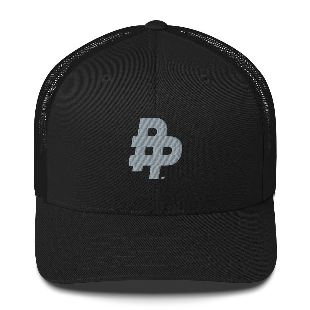 Double P Adjustable Trucker Hat-Grey